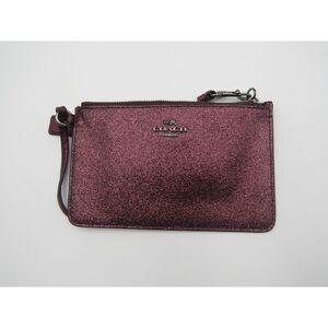 NWT Coach Glitter Wristlet in Metallic Cherry